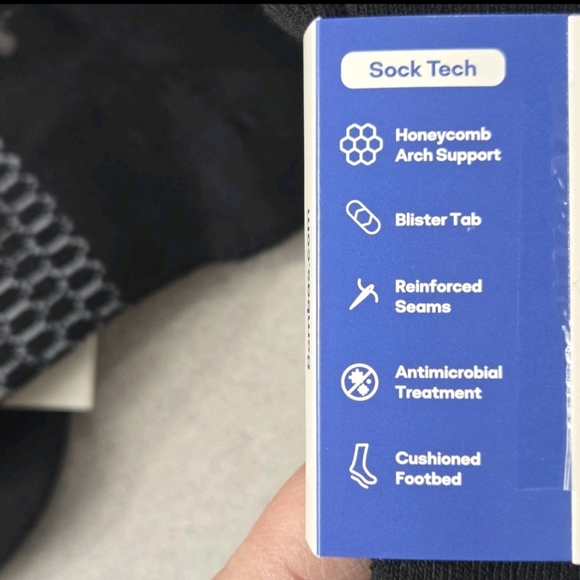 Bombas Ankle Socks Small 6 Pair Womens Honeycomb Black/Grey BNWT - Picture 10 of 14